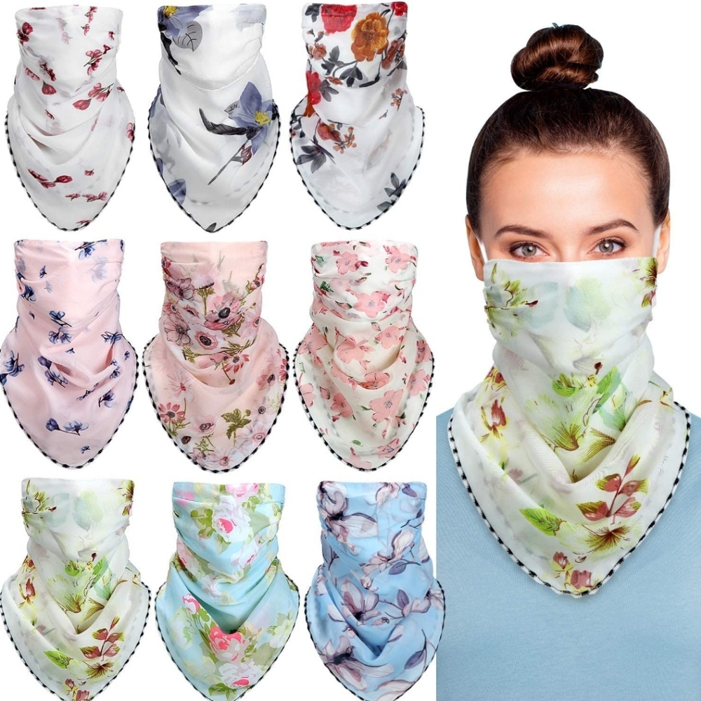 Women's silk face cover neck scraf neck gaiter